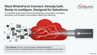 WhatsForce - Unifying Salesforce and WhatsApp