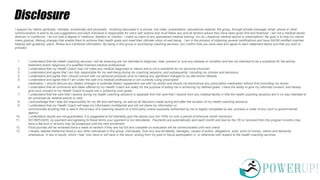 Disclosure
I support my clients spiritually, mentally, emotionally and physically. Anything discussed in a course, live video, presentation, educational material, the group, through private message, email, phone or other
communication is said to be just suggestions and each individual is responsible for one's self, actions and must follow any and all doctors advice they have been given first and foremost. I am not a medical doctor,
dietician or nutritionist. I do not hold a degree in medicine, dietetics or nutrition. I make no claim to any specialized medical training, nor do I dispense medical advice or prescriptions. My goal is to help my clients
make gradual, lifelong changes that enable them to achieve their health goals and meet their ultimate vision of well-being. I am in the process of obtaining several certifications and have NASM certified coaches
helping with guidance, plans, fitness and nutritional information. By being in this group or purchasing coaching services, you confirm that you have read and agree to each statement below and that you wish to
proceed:
1. I understand that the health coaching services I will be receiving are not intended to diagnose, treat, prevent or cure any disease or condition and are not intended to be a substitute for the advice,
treatment and/or diagnosis of a qualified licensed medical professional.
2. I understand that my Health Coach may not make any medical diagnoses or claims and is not a substitute for my personal physician.
3. I understand and agree that I am fully responsible for my well-being during my coaching sessions, and subsequently, including my choices and decisions.
4. I understand and agree that I should consult with my personal physician prior to making any significant changes to my diet and/or lifestyle.
5. I understand and agree that if I am under the care of a medical professional or am currently using prescription
medication, I should discuss any dietary changes or potential dietary supplement use with my doctor and should not discontinue any prescription medication without first consulting my doctor.
6. I understand that all comments and ideas offered by my Health Coach are solely for the purpose of aiding me in achieving my defined goals. I have the ability to give my informed consent, and hereby
give such consent to my Health Coach to assist me in achieving such goals.
7. I understand that the care that I receive during my health coaching sessions is separate from the care that I receive from any medical facility in that the health coaching sessions are in no way intended to
be construed as medical advice or care.
8. I acknowledge that I take full responsibility for my life and well-being, as well as all decisions made during and after the duration of my health coaching sessions.
9. I understand that my Health Coach will keep my information confidential and will not share my information or
communicate anything that is said in the privacy of a coaching session to a third party unless expressly authorized by me or legally compelled by law, process or order of any court or governmental
agency.
10. I understand results are not guaranteed, it is suggested to full heartedly give the advice your full 100% try over a period of time(one month minimum).
11. NO REFUNDS. by payment and agreeing to these terms your payment is not refundable. Payments are automatically sent each month and due by the 7th or removed from the program re-entry may
have a fee and or re-entry may be postponed until the next enrollment.
12. Food journals will be reviewed twice a week at random if they are not full and complete no evaluation will be communicated until next check.
13. I hereby release Katherine Hood or any other individuals in this group, individually, from any and all liability, damages, causes of action, allegations, suits, sums of money, claims and demands
whatsoever, in law or equity, which I had, now have or will have in the future, arising from my past or future participation in, or otherwise with respect to the health coaching services.
 