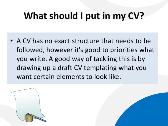 building your cv