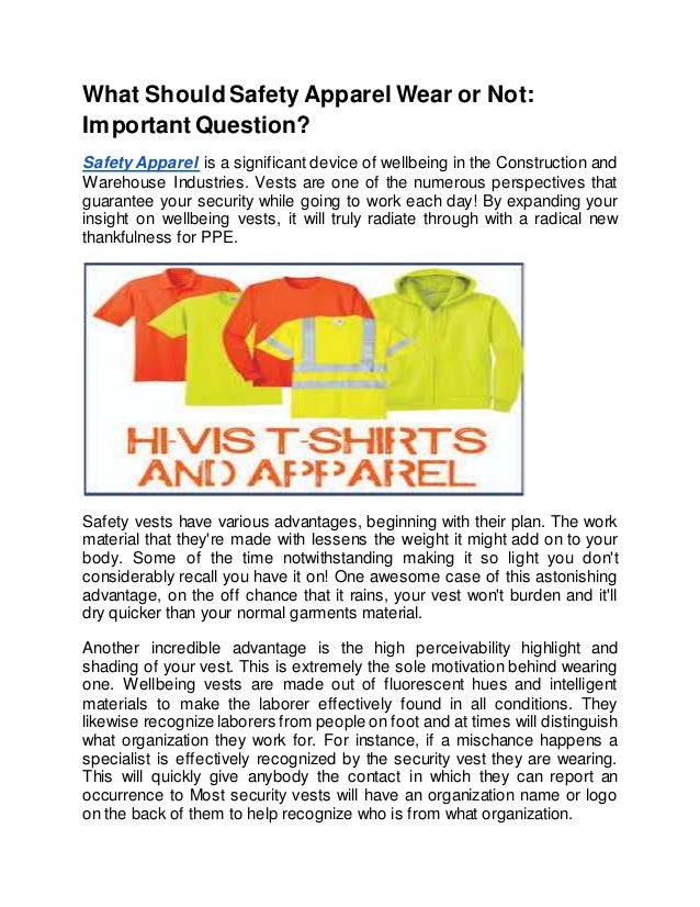 High Visibility Clothing Safety Apparel Speed Bumps Highway 1