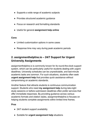 What Should Students Know Before Choosing the Top 3 Assignment Helper ...