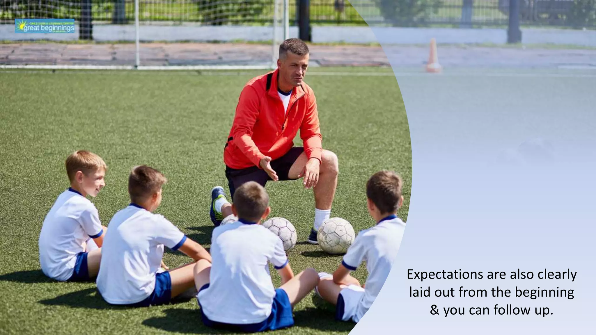 Expectations are also clearly
laid out from the beginning
& you can follow up.
 