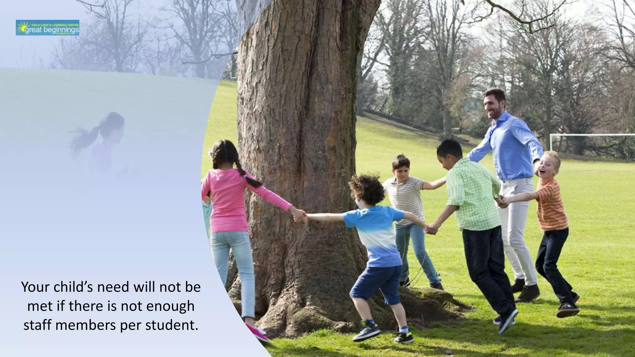 Your child’s need will not be
met if there is not enough
staff members per student.
 