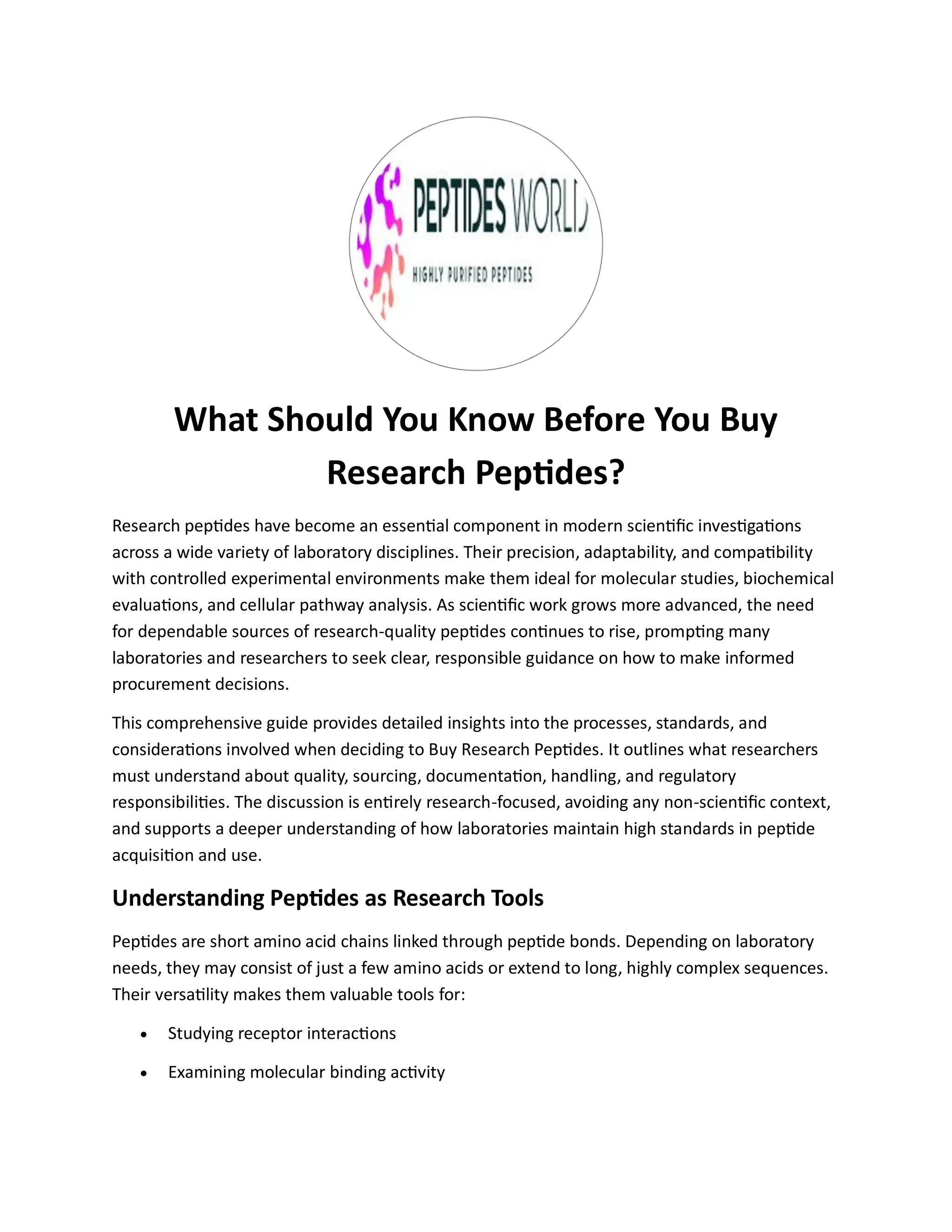 How To Check Out A Peptide Purity Test: Hplc, Mass Spectrometry And Coa Analysis For Uk Researchers 2026