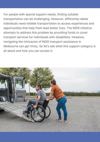 What Should You Must Know About NDIS Transport Assistance | PDF