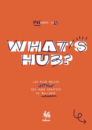 WHAT'S
HUB?
NOVEMBRE 2021
LES PLUS BELLES
HISTOIRES
DES HUBS CRÉATIFS
DE WALLONIE
 