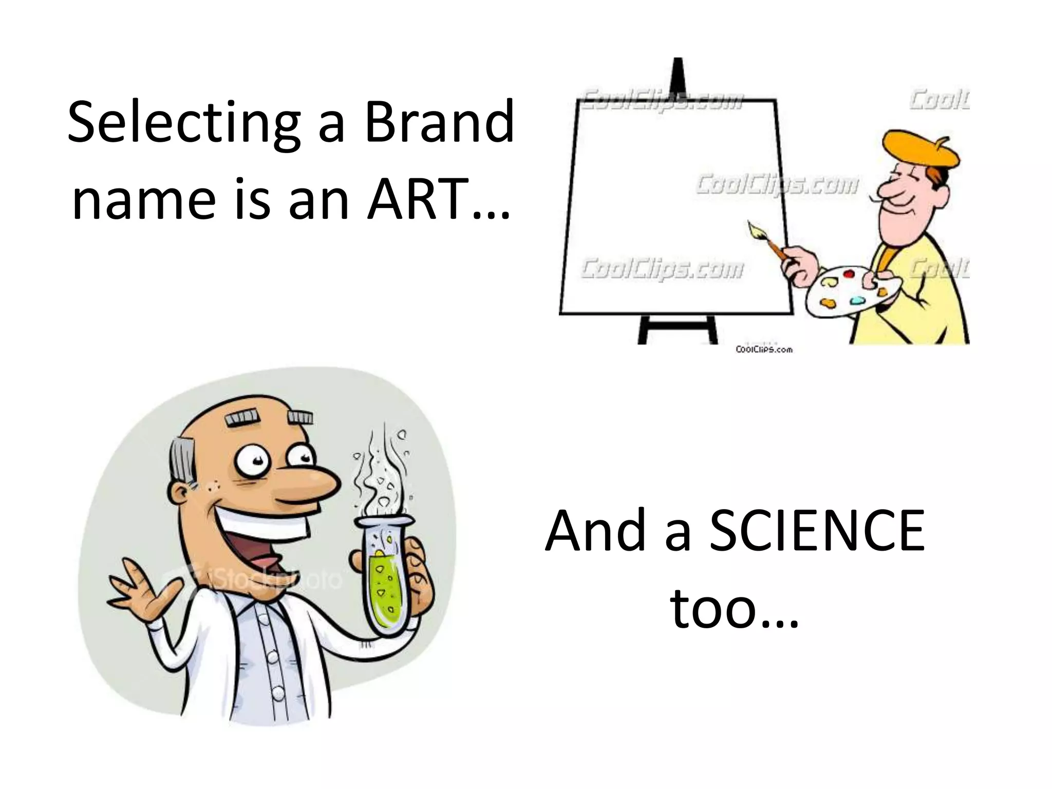 Selecting a Brand name is an ART…And a SCIENCE too…