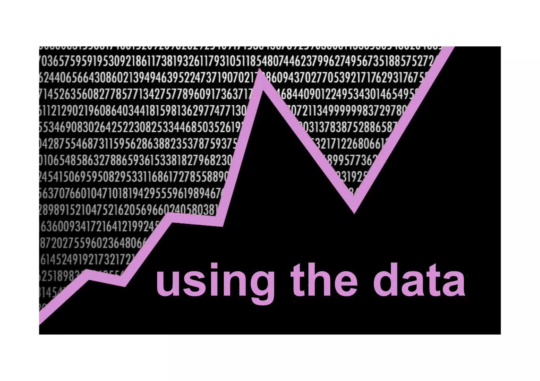 using the data
 