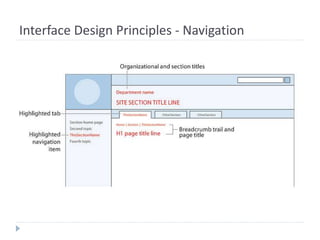 Interface Design Principles - Navigation
 