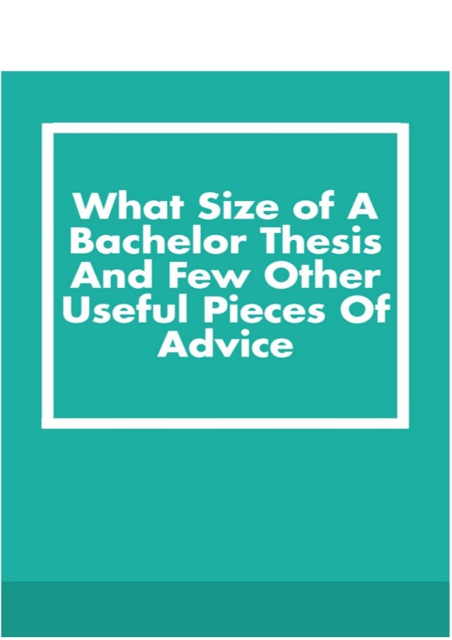 Write my bachelor thesis