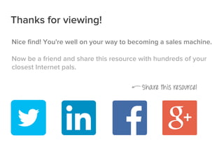 Thanks for viewing!
Nice find! You're well on your way to becoming a sales machine.
Now be a friend and share this resource with hundreds of your
closest Internet pals.

 