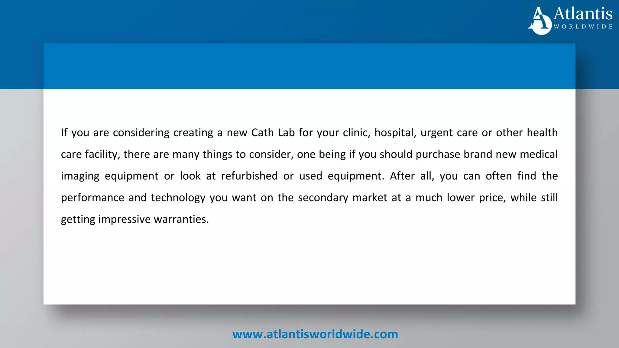 What’s Needed In An Ideal Cath Lab? | PPT