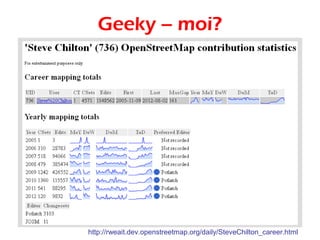 Geeky – moi?




http://rweait.dev.openstreetmap.org/daily/SteveChilton_career.html
 