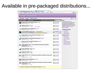 Available in pre-packaged distributions... 