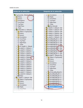 Después de la selecciónAntes de la selección
18
Interfaz de usuario
 