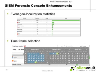 SIEM Forensic Console EnhancementsEvent geo-localization statisticsTime frame selection21