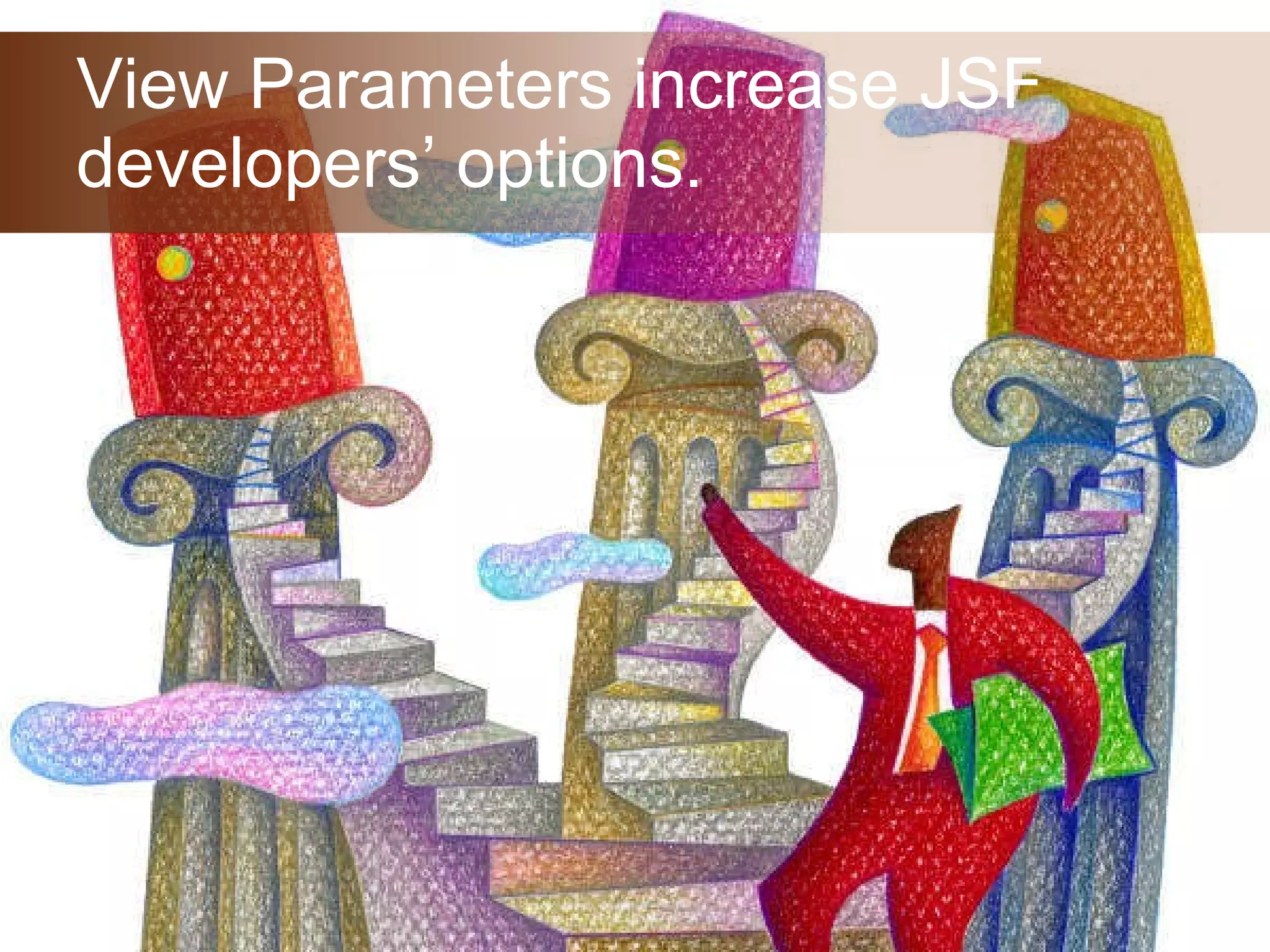 View Parameters increase JSF developers’ options. 