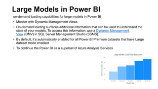 Large Models in Power BI
on-demand loading capabilities for large models in Power BI
• Monitor with Dynamic Management Vie...