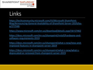 What's New and What's Out for SharePoint Server 2019 On-Premises | PPTX