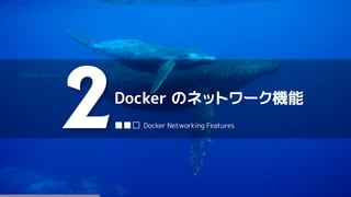 Docker のネットワーク機能
2■■□ Docker Networking Features
 