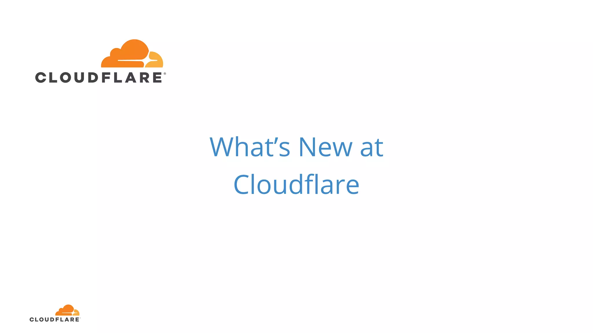 What's New at Cloudflare | PDF