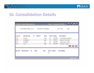 GL Consolidation Details
 