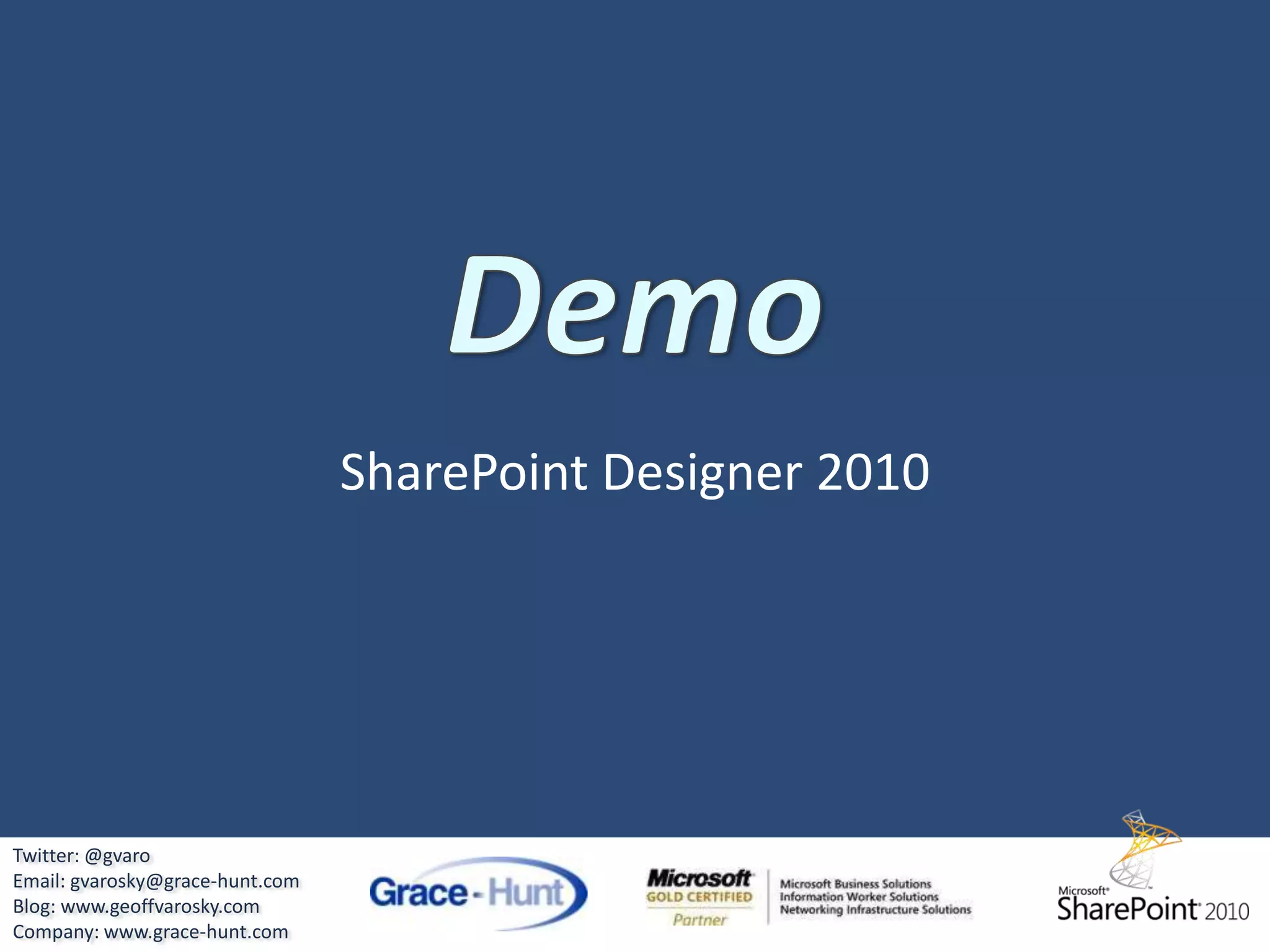 SharePoint Designer 2010BCS Designer