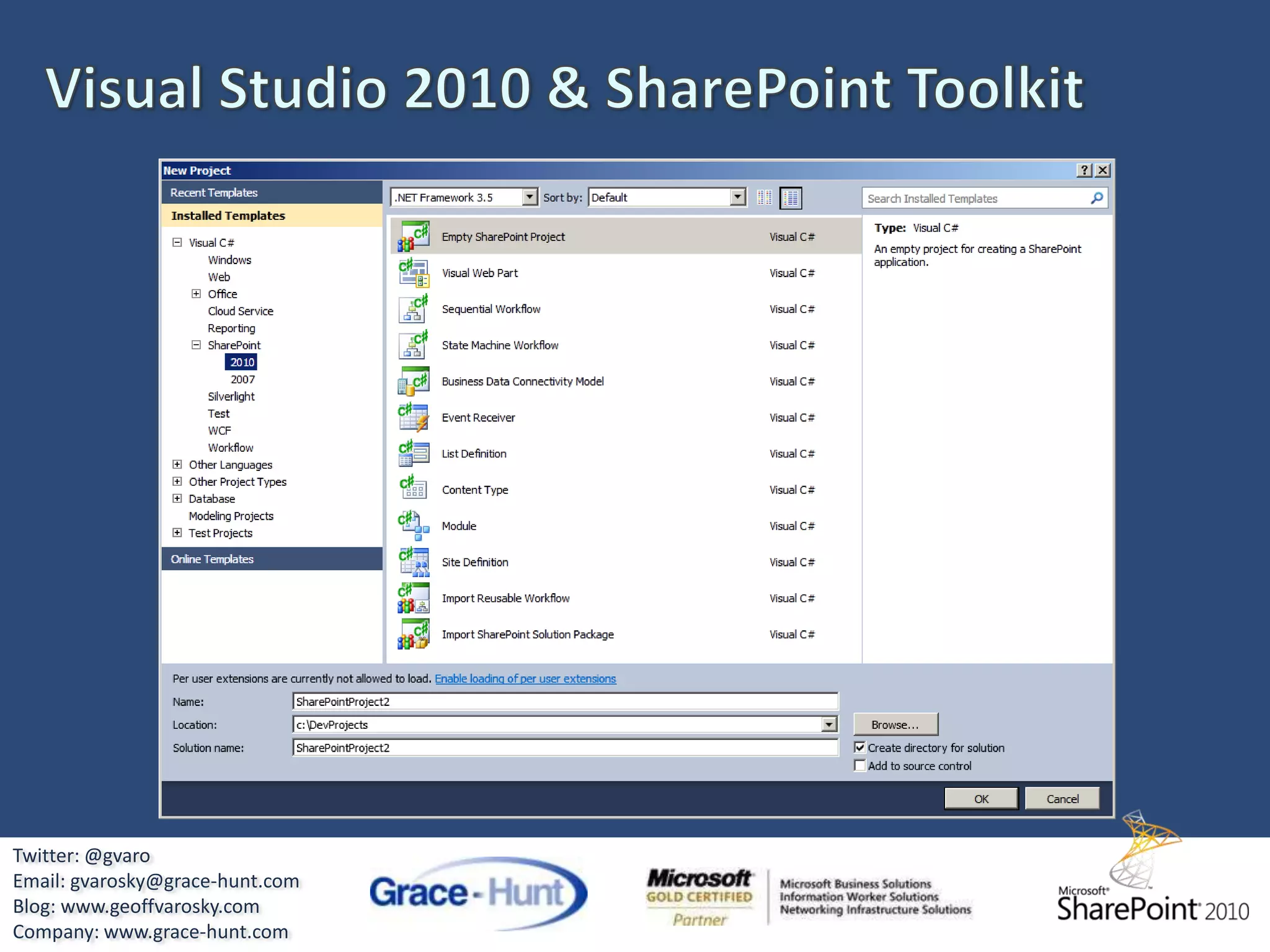 Ability to package up solutions directly into WSPs