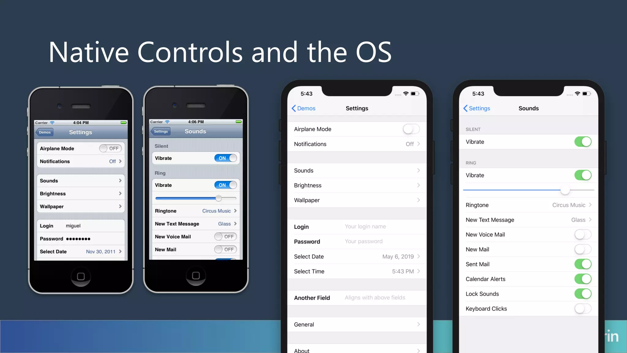 Native Controls and the OS
 