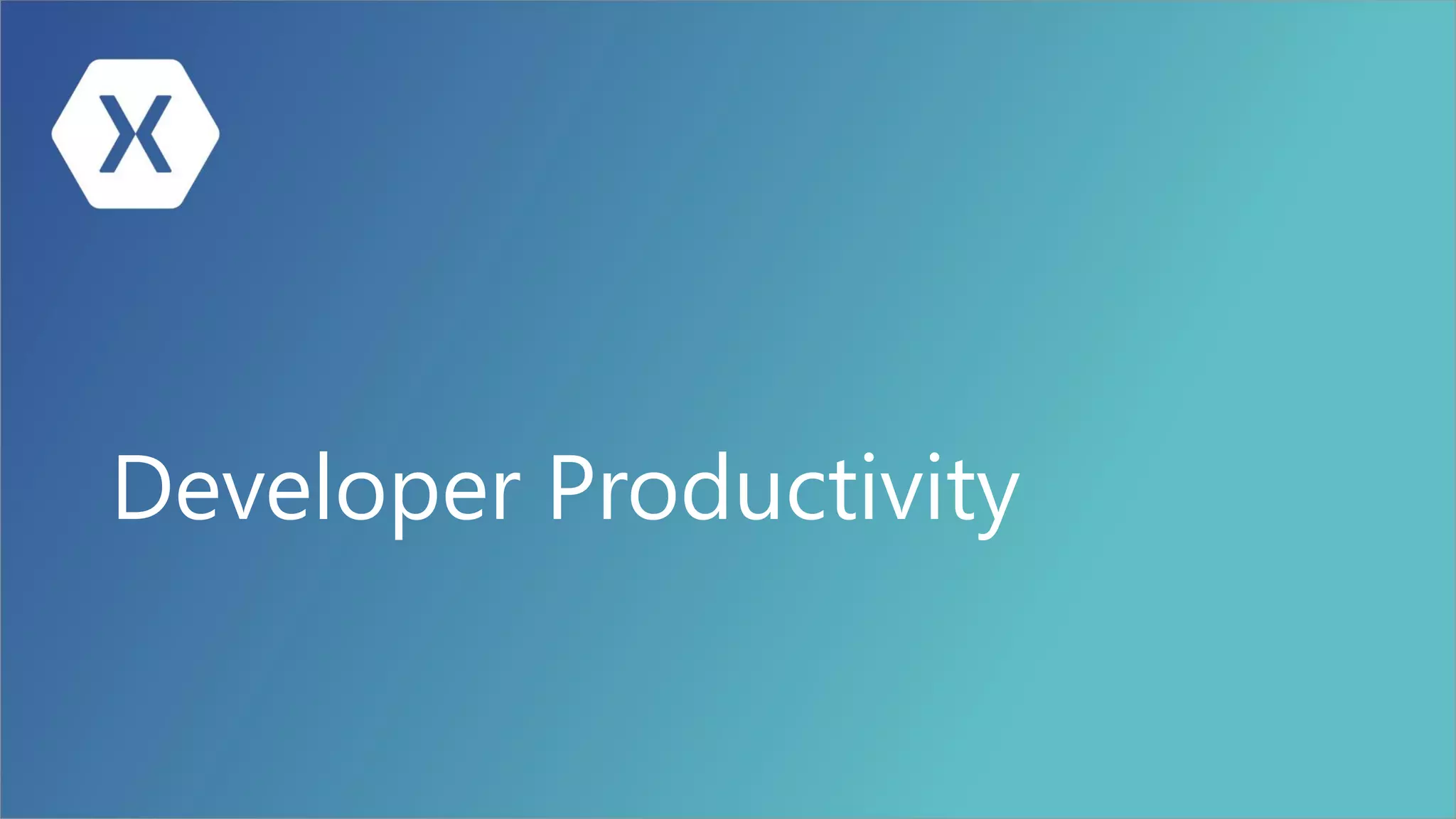 Developer Productivity
 