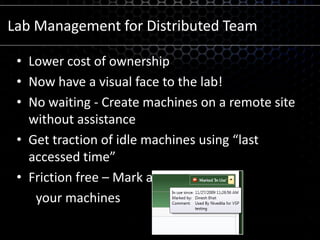 Microsoft Confidential76Environment (collection of VMs) created