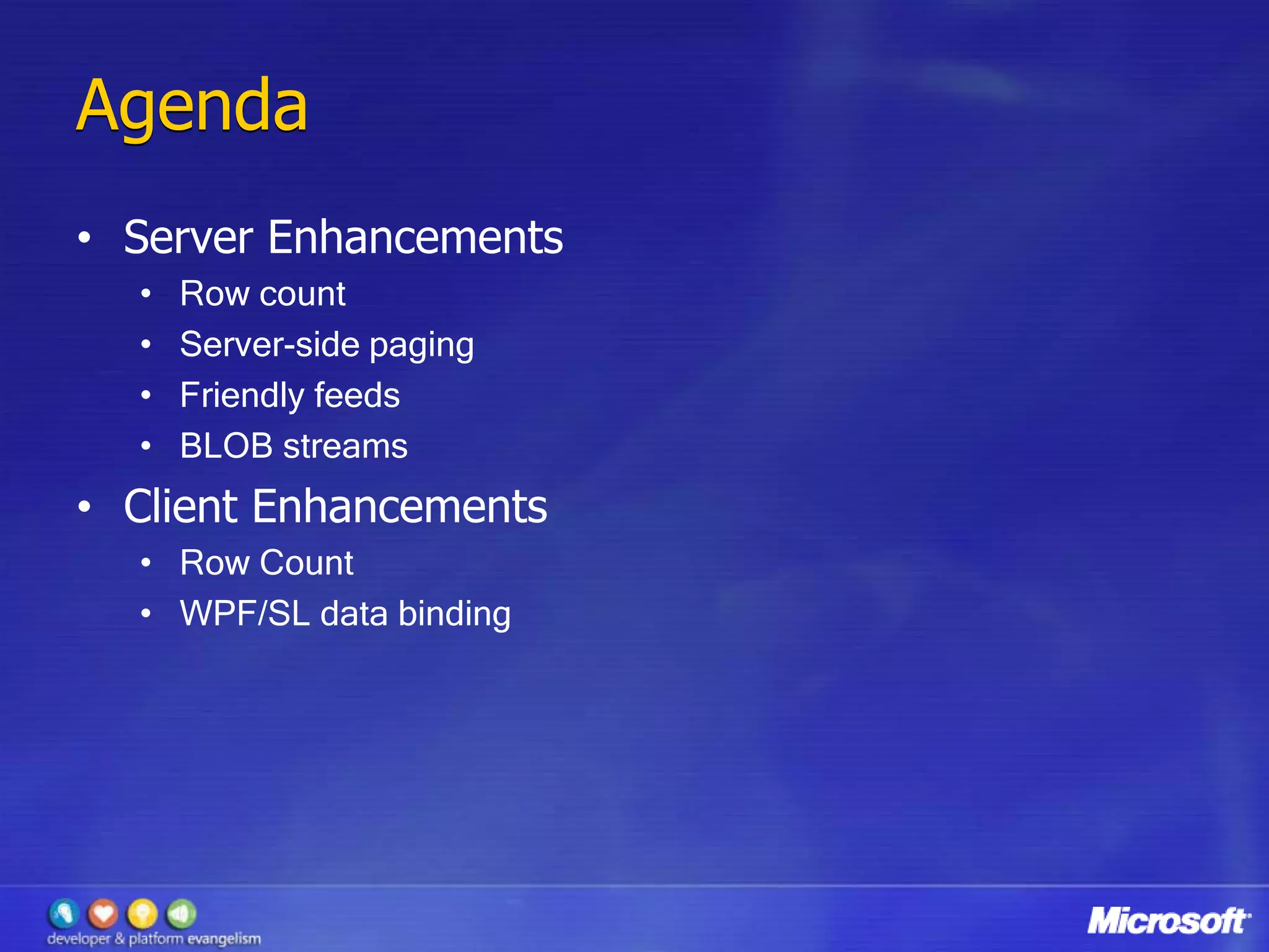 Whats New In Adonet Data Services 1.5