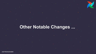 Other Notable Changes ...
 