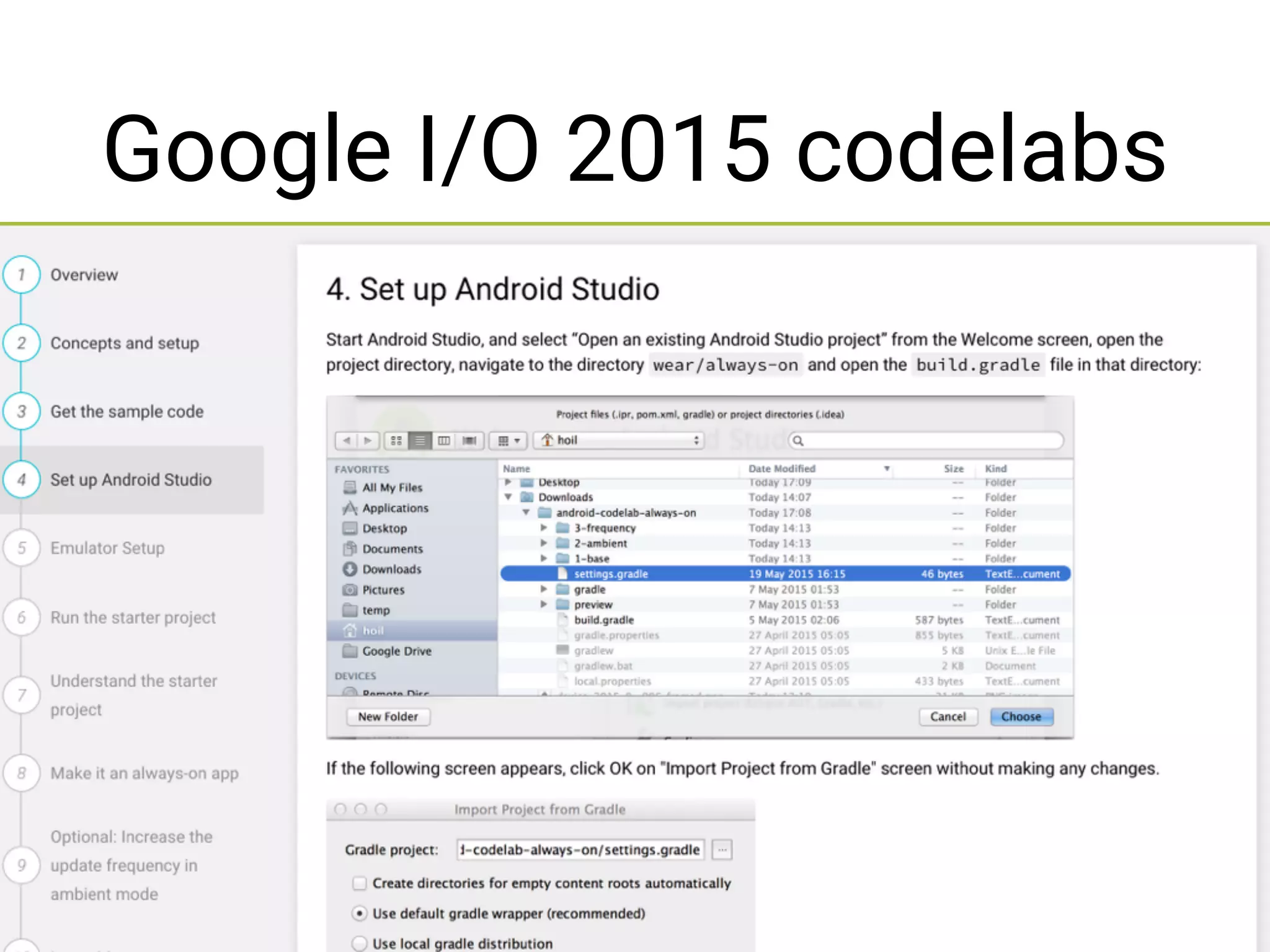 Google I/O 2015 codelabs
 