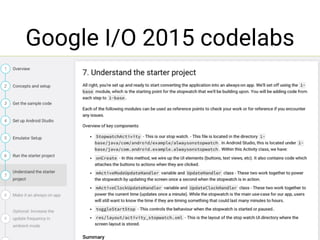 Google I/O 2015 codelabs
 