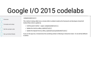 Google I/O 2015 codelabs
 