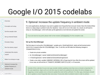 Google I/O 2015 codelabs
 