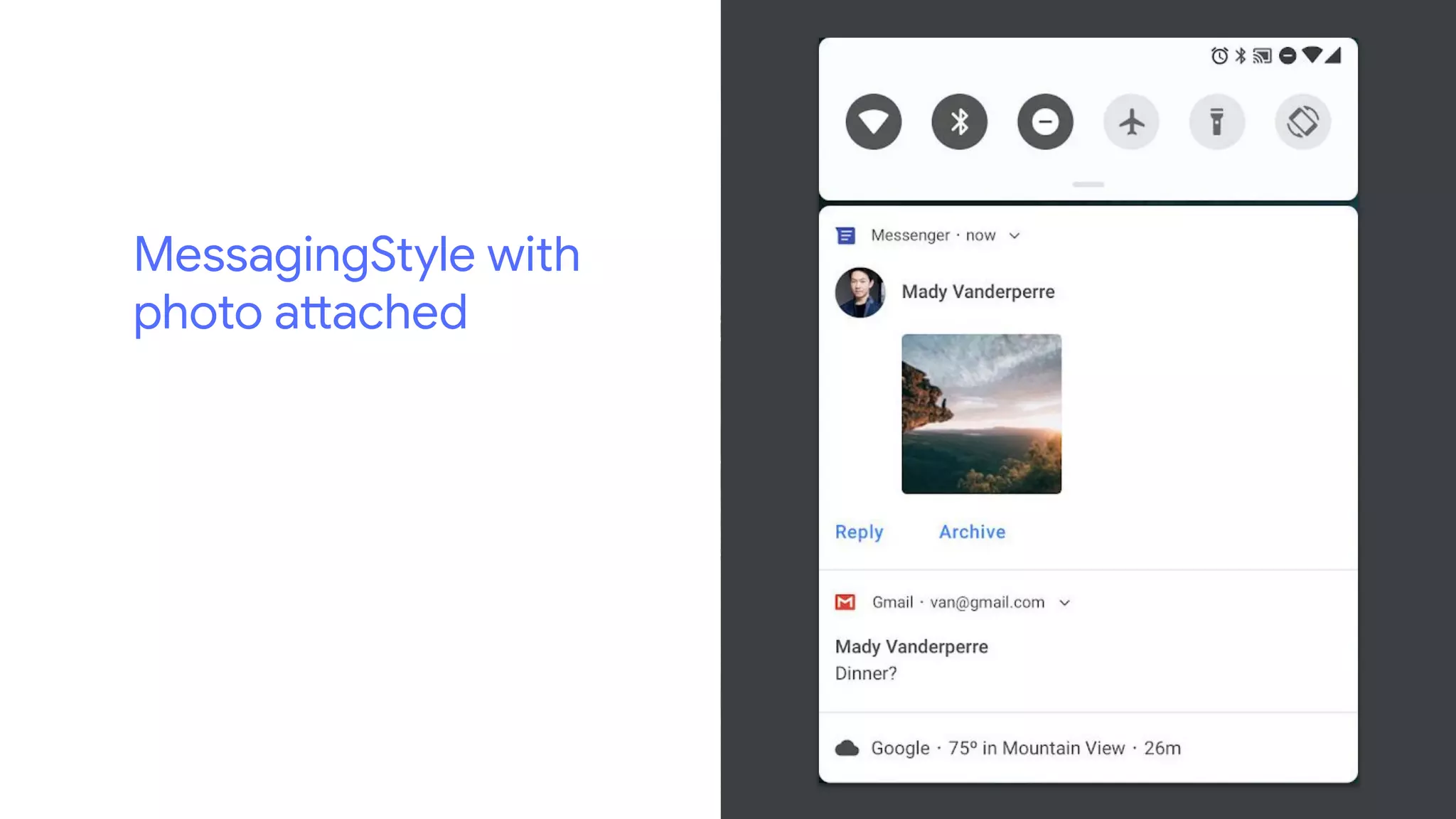 MessagingStyle with
photo attached
 