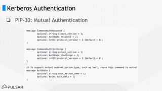 Kerberos Authentication
❏ PIP-30: Mutual Authentication
 