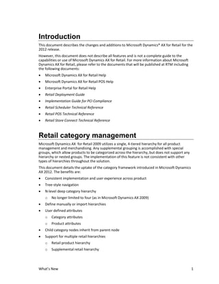 What's new in ax 2012 for retail | PDF