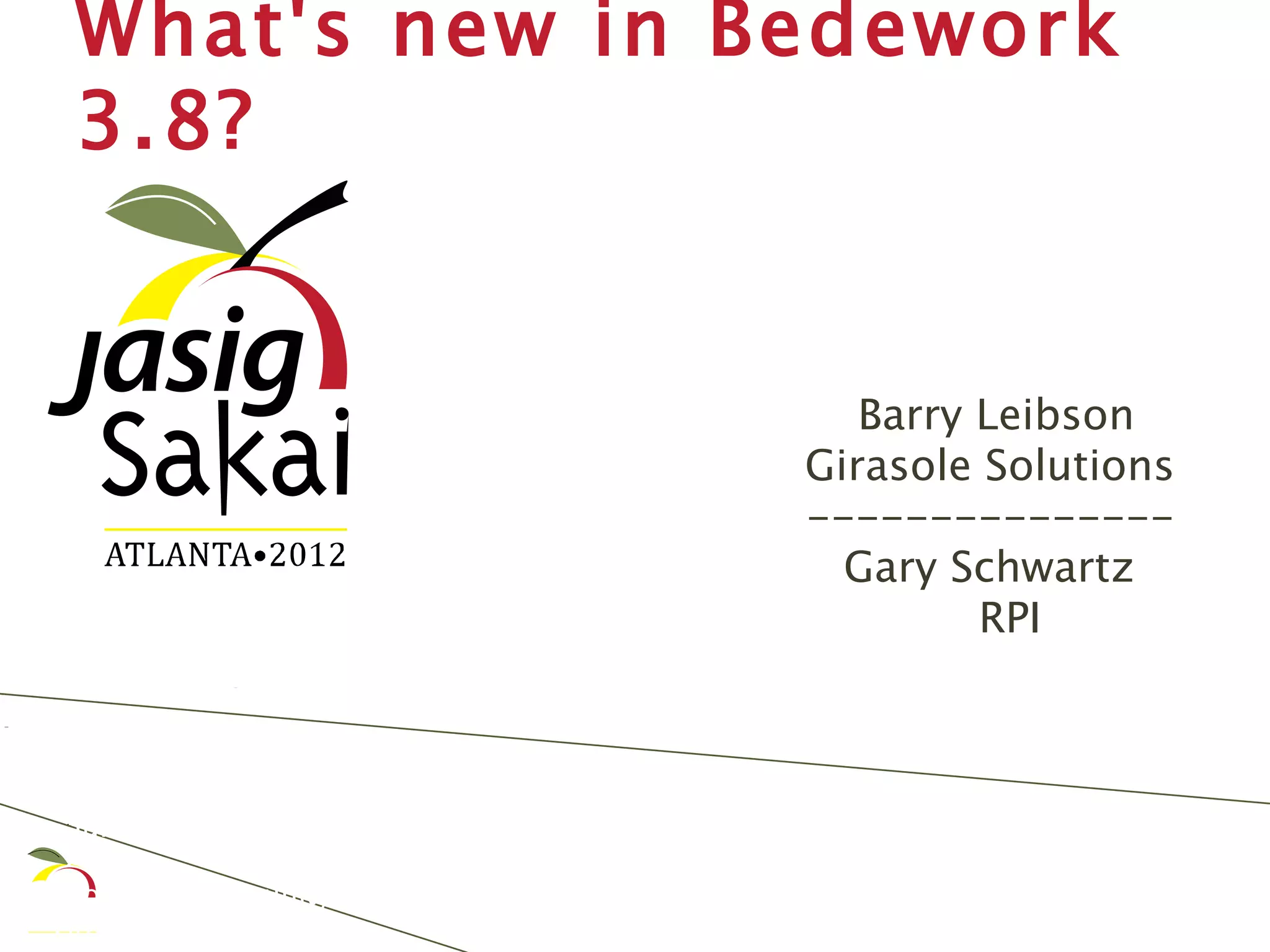 What s new in bedework 3 8 ppt