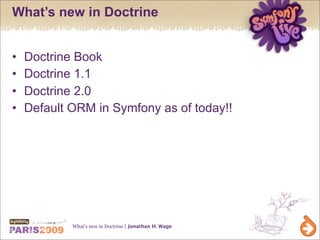 What's new in Doctrine