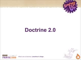 Doctrine 2.0



What’s new in Doctrine | Jonathan H. Wage
 