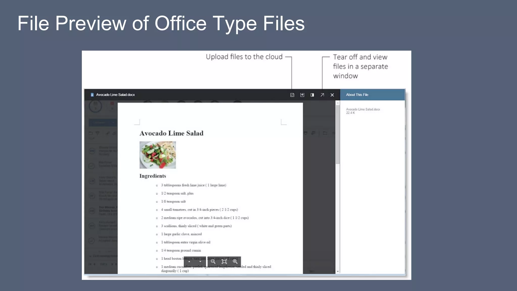 File Preview of Office Type Files
 