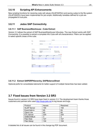 Whats new in Jedox Palo | PDF