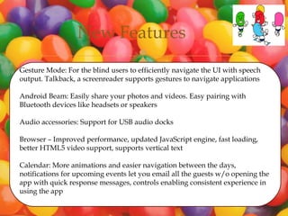 New features in Android Jelly Bean 4.1