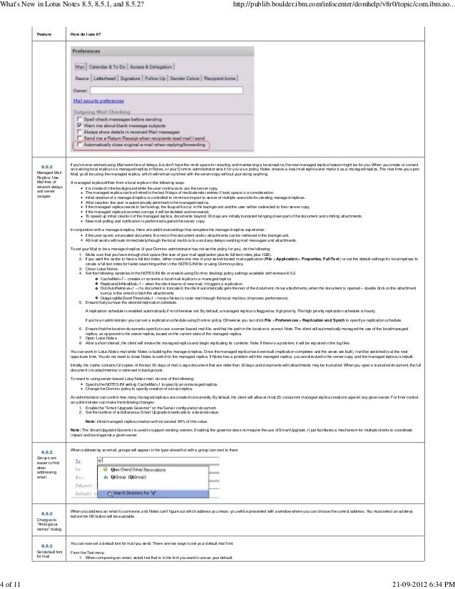What's new in lotus notes 8[1].5, 8.5.1, and 8.5