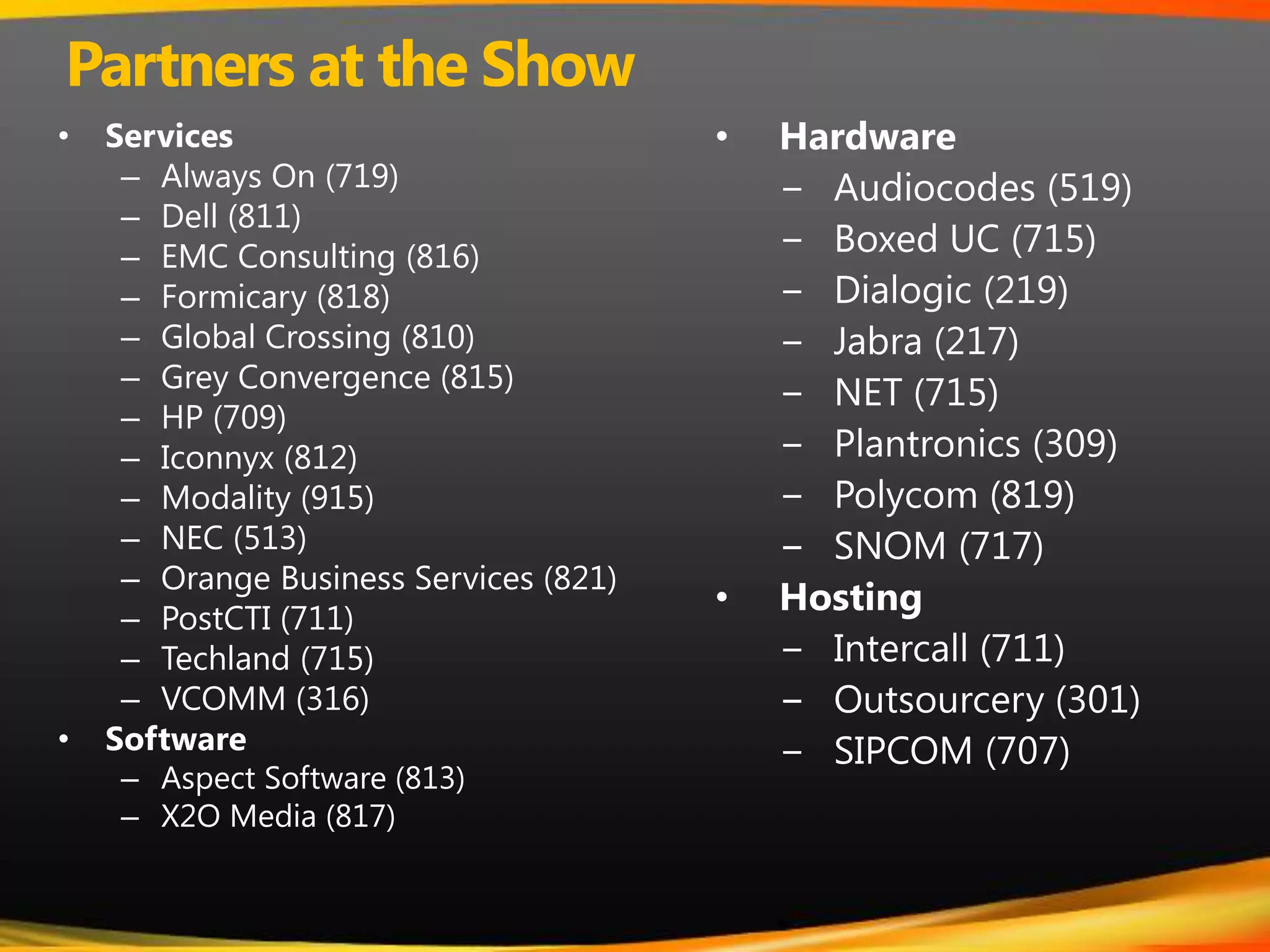 Facilitates $90M per year reduction in travelAd hoc collaborationPlanning MeetingsCustomer MeetingsGlobal Development Teams