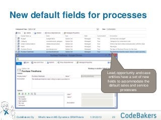 New default fields for processes




                                                                     Lead, opportunit...