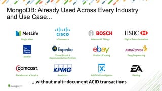 MongoDB: Already Used Across Every Industry
and Use Case...
 